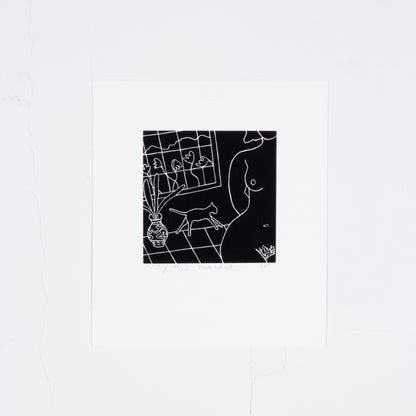 1987 "Nude and Cat" by Dan May