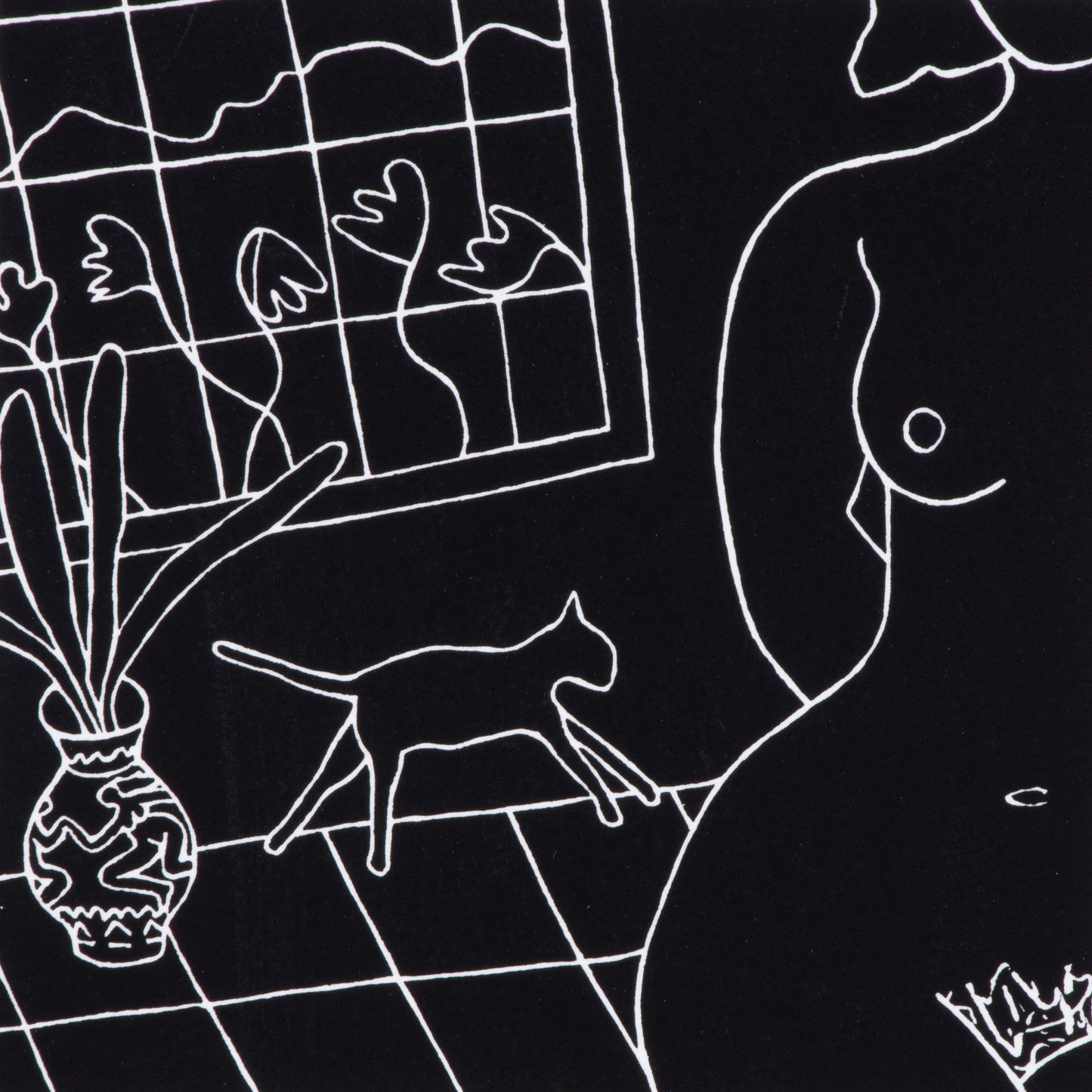 1987 "Nude and Cat" by Dan May
