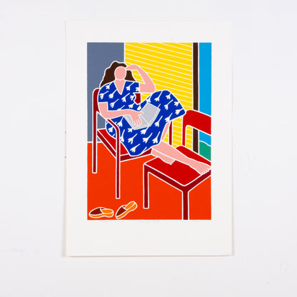 Large 1980 "Reading a Book" by Dan May