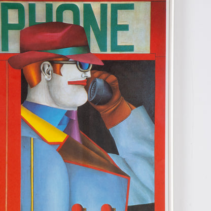 Vintage Richard Lindner Lithograph, Framed
