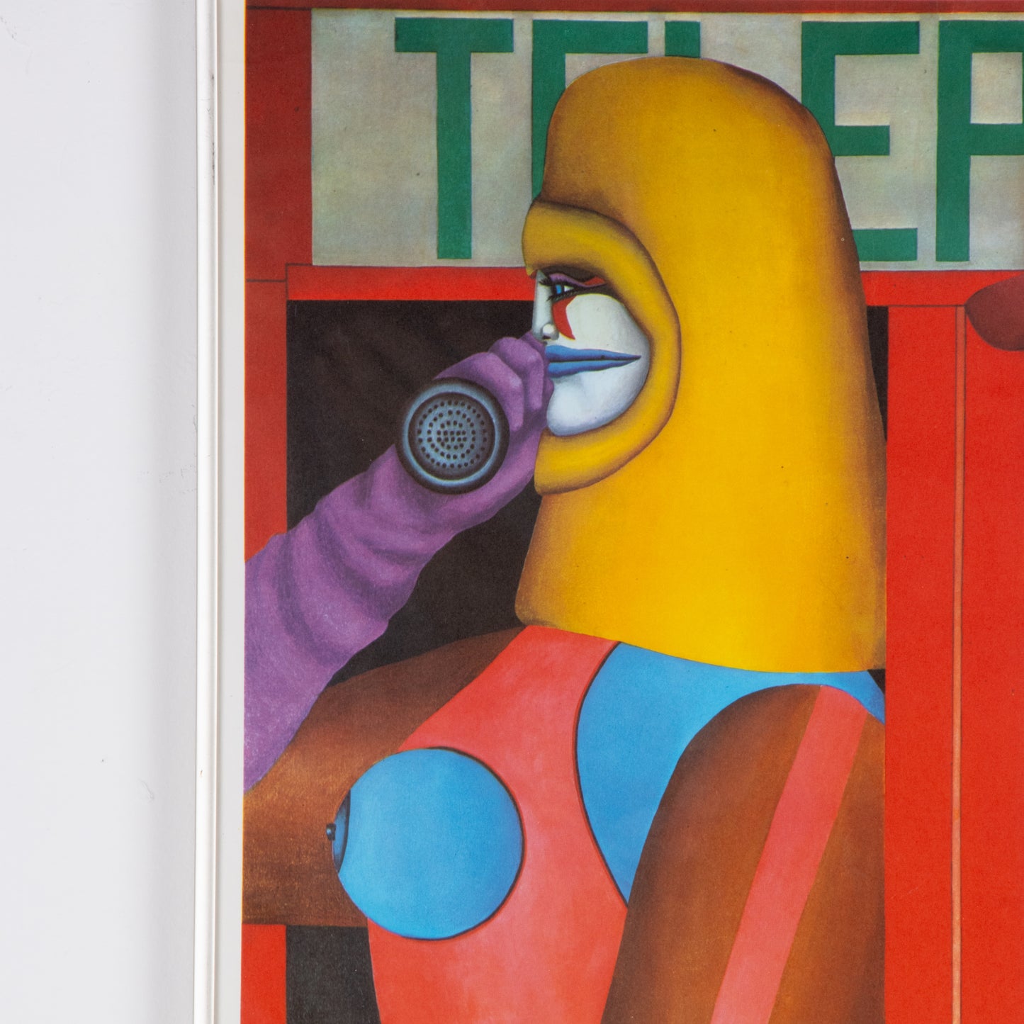 Vintage Richard Lindner Lithograph, Framed