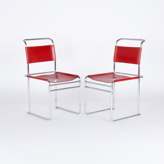 Pair of Marcel Breuer B40 Chairs by Tecta