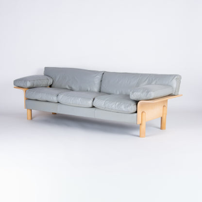 Danish Postmodern Leather Sofa