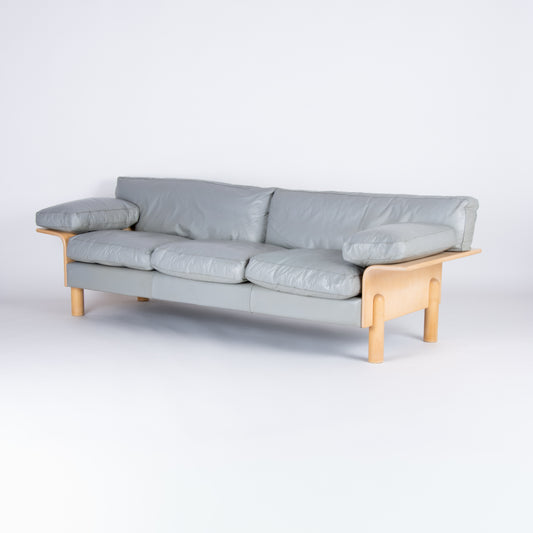 Danish Postmodern Leather Sofa