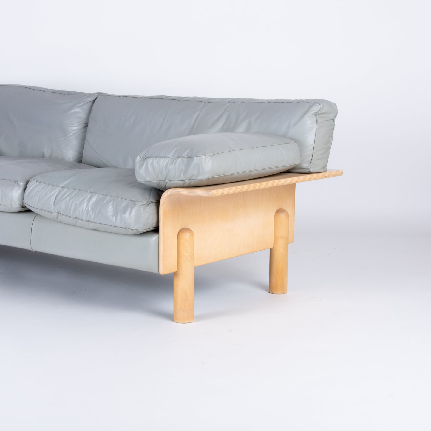 Danish Postmodern Leather Sofa