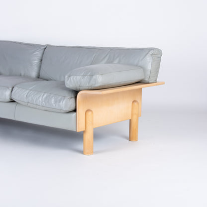 Danish Postmodern Leather Sofa