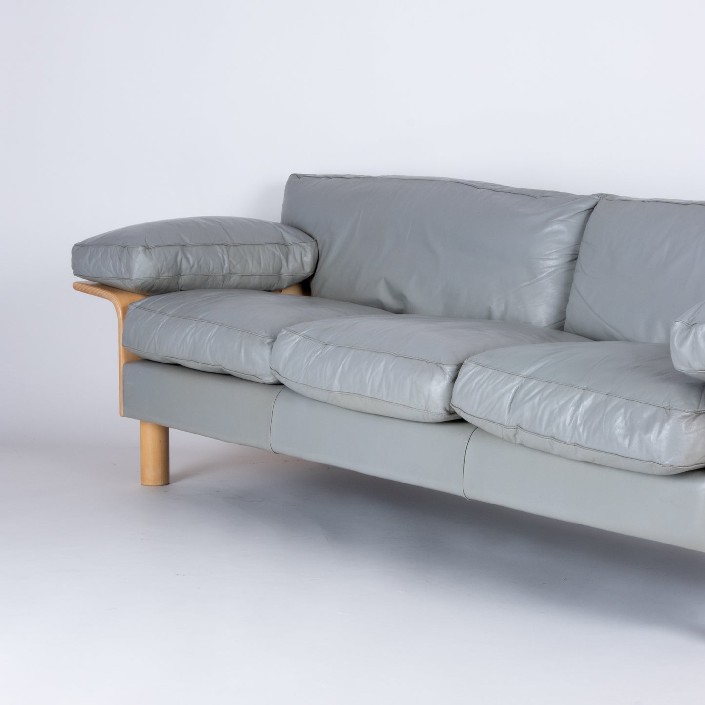 Danish Postmodern Leather Sofa