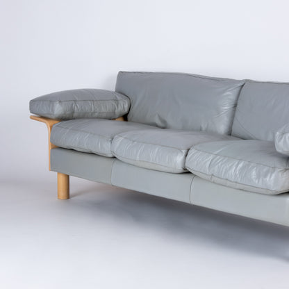 Danish Postmodern Leather Sofa