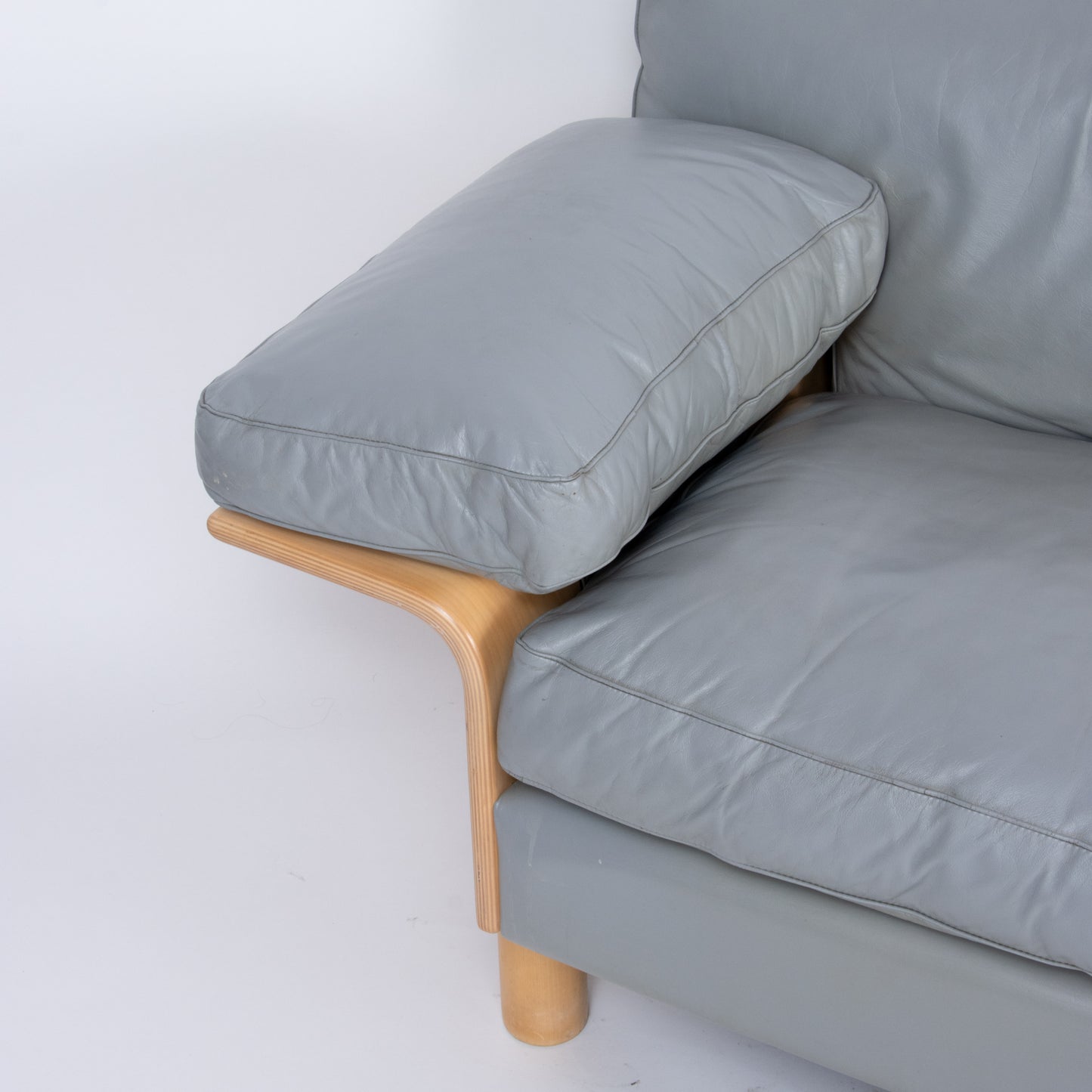 Danish Postmodern Leather Sofa