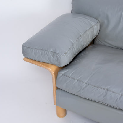 Danish Postmodern Leather Sofa