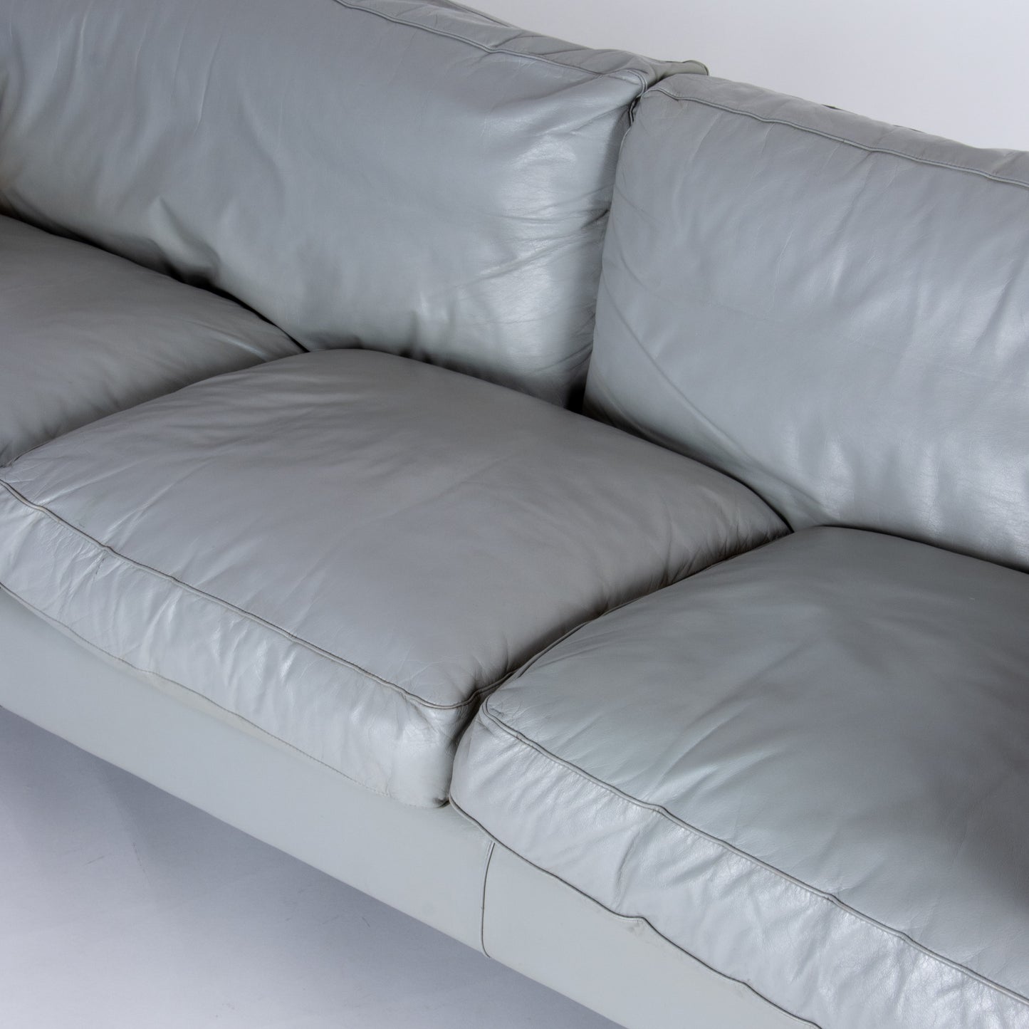 Danish Postmodern Leather Sofa