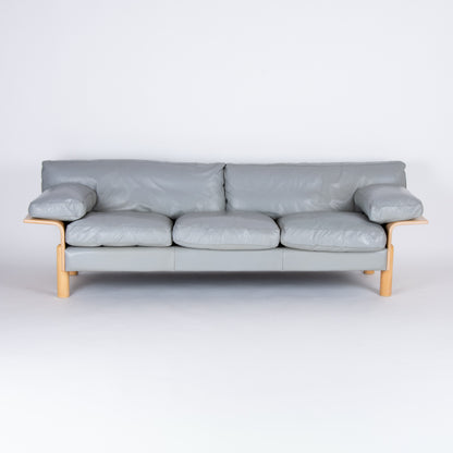 Danish Postmodern Leather Sofa