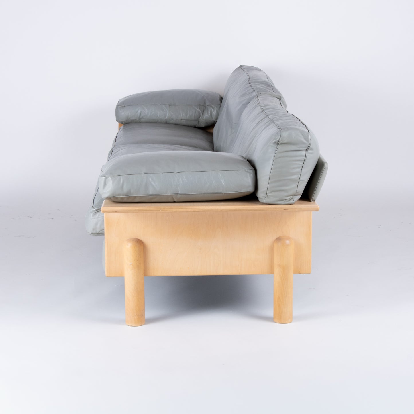 Danish Postmodern Leather Sofa