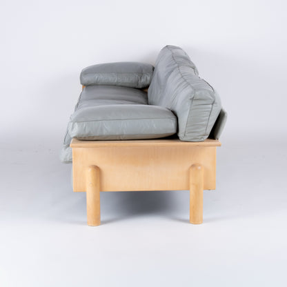 Danish Postmodern Leather Sofa