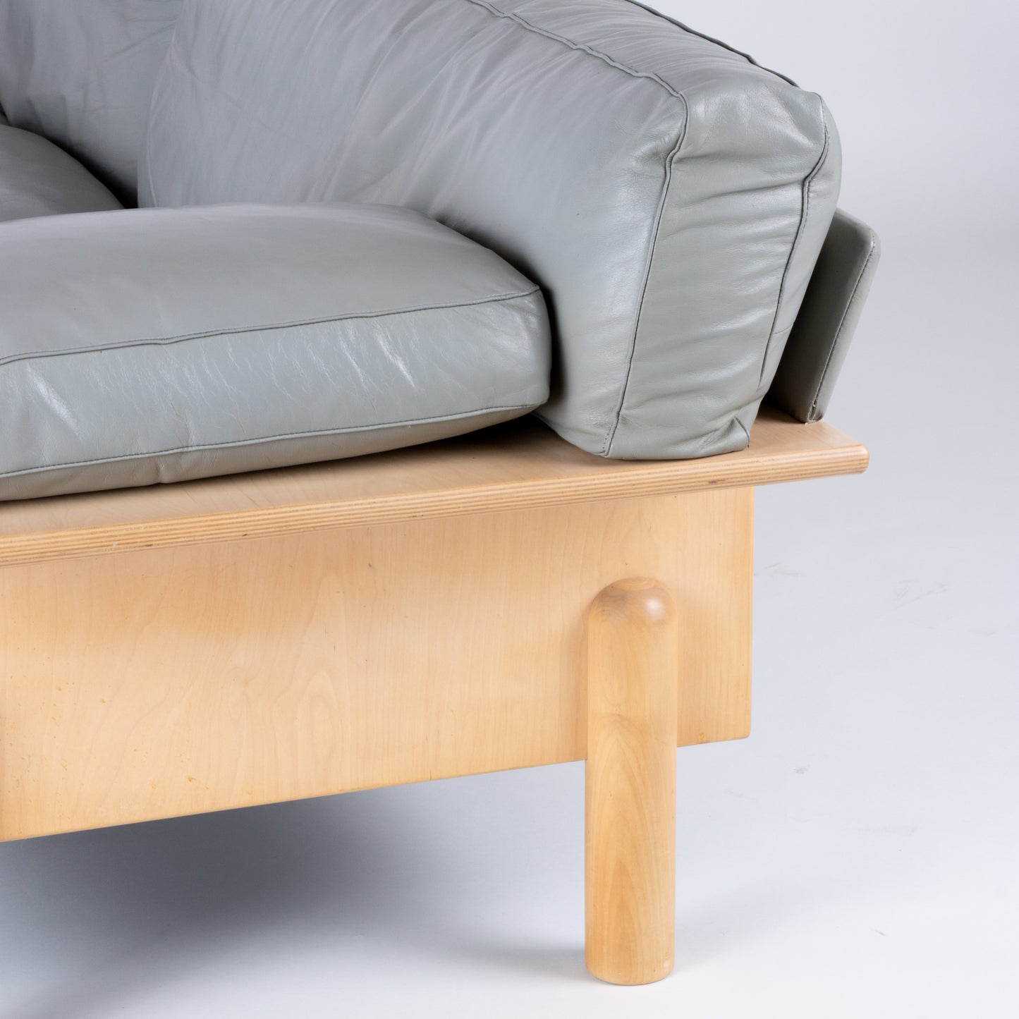 Danish Postmodern Leather Sofa