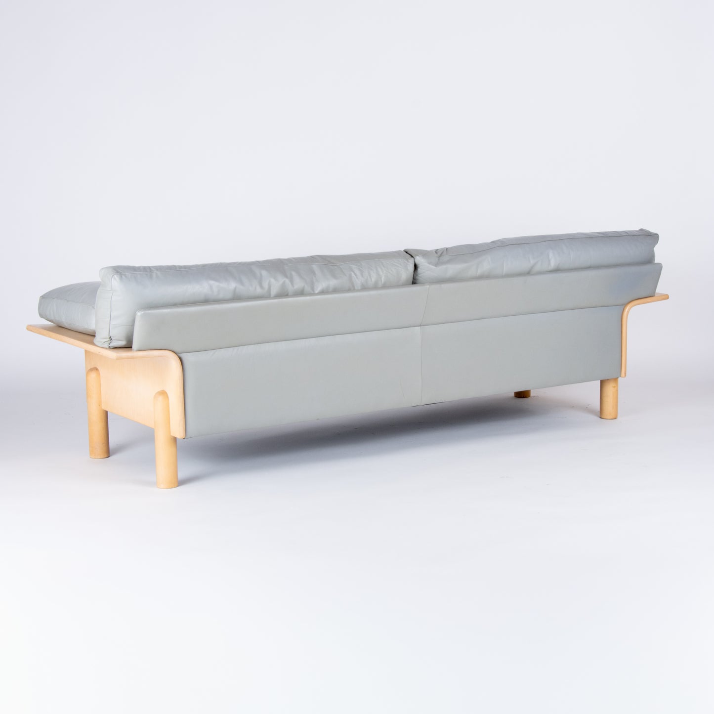 Danish Postmodern Leather Sofa