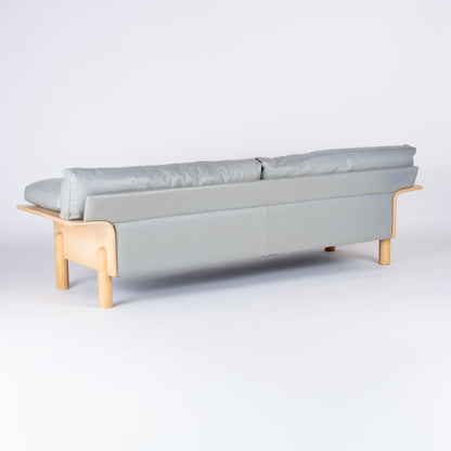 Danish Postmodern Leather Sofa