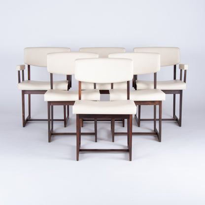Set of Six 1950s Rosewood Dining Chairs by Henning Sørensen