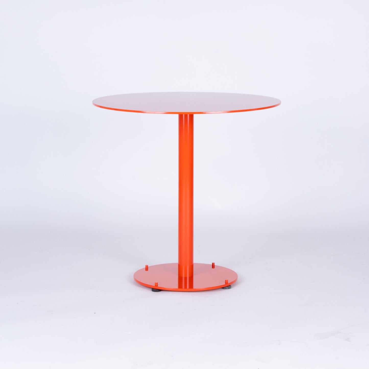 Custom Red Steel Dining Table by Landscape Forms