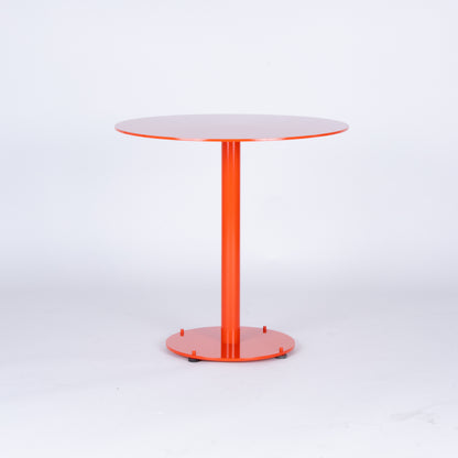 Custom Red Steel Dining Table by Landscape Forms