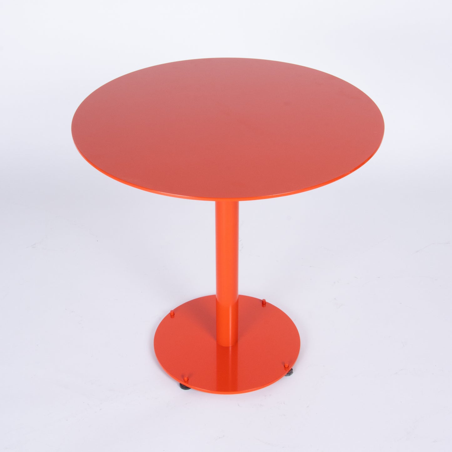 Custom Red Steel Dining Table by Landscape Forms