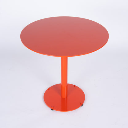 Custom Red Steel Dining Table by Landscape Forms