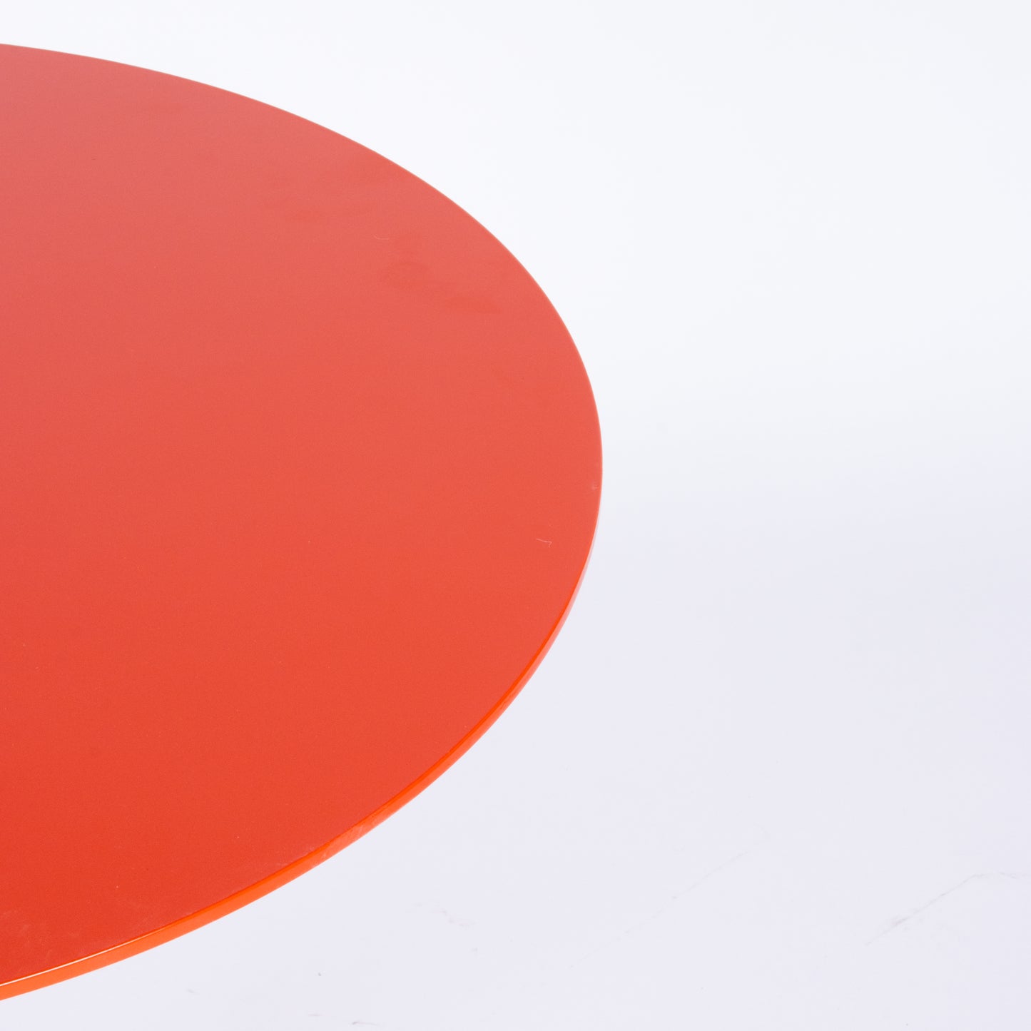 Custom Red Steel Dining Table by Landscape Forms