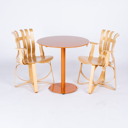 Custom Orange Steel Dining Table by Landscape Forms