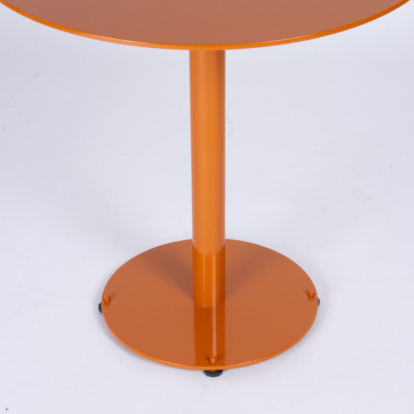 Custom Orange Steel Dining Table by Landscape Forms