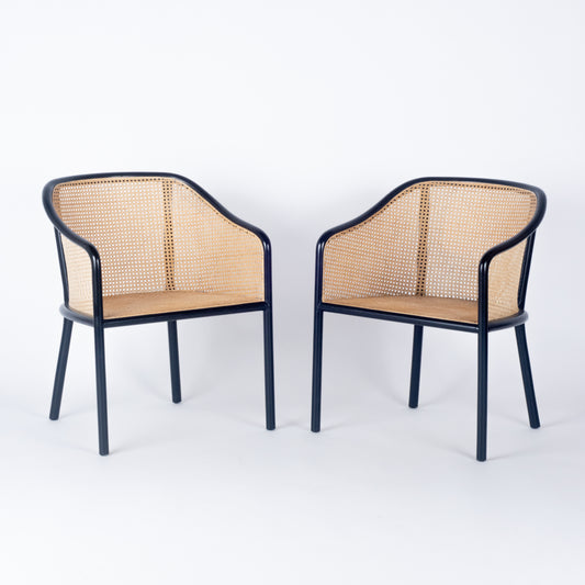 Rare Pair of Ward Bennett Landmark Lounge Chairs