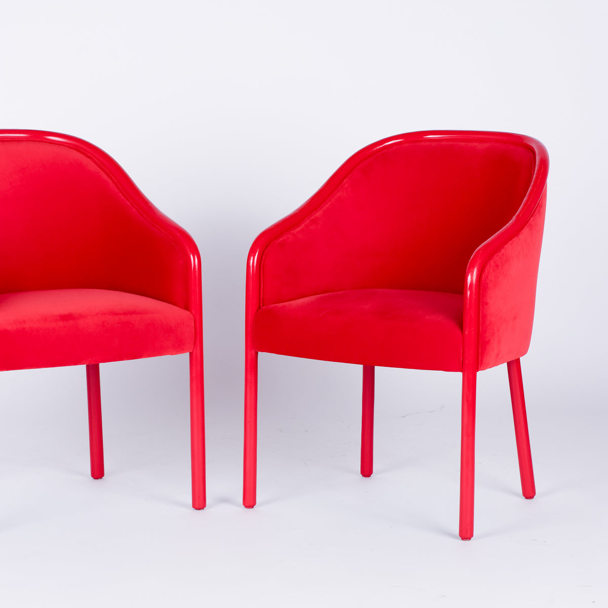 Pair of Ward Bennett Barrel Chairs