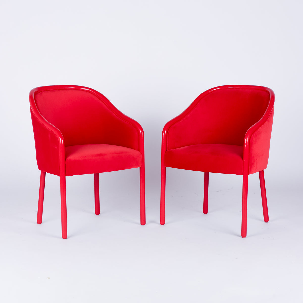 Pair of Ward Bennett Barrel Chairs