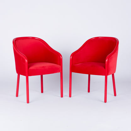 Pair of Ward Bennett Barrel Chairs