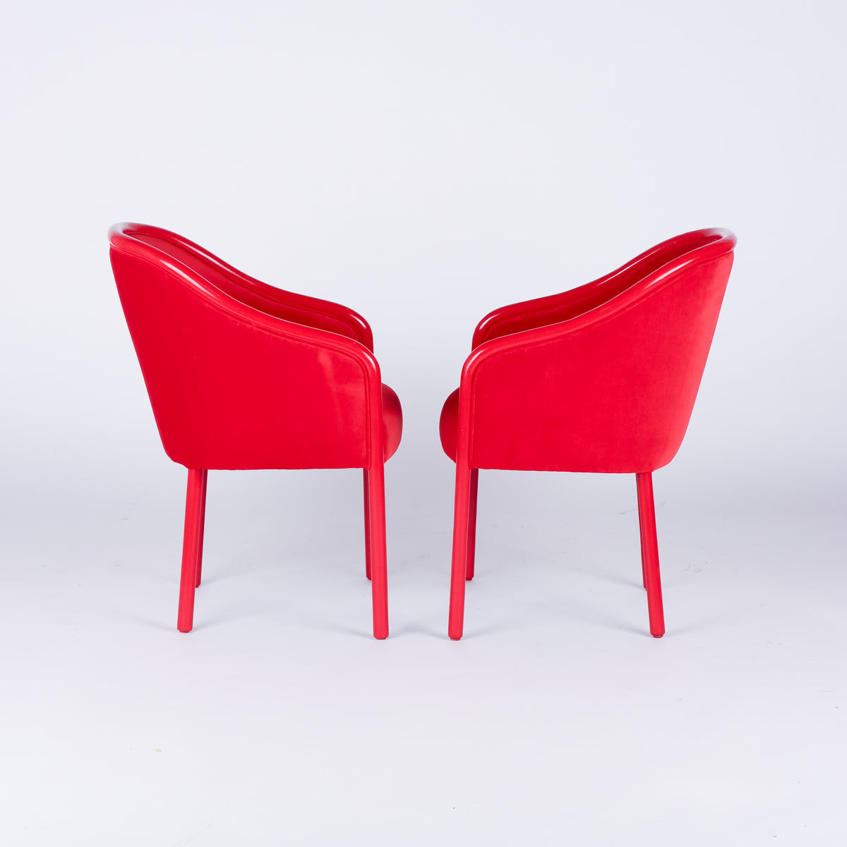 Pair of Ward Bennett Barrel Chairs