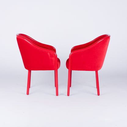 Pair of Ward Bennett Barrel Chairs