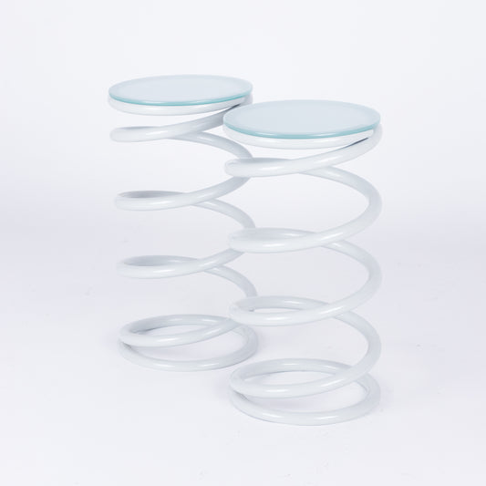Pair of Helix Co Spring Tall Tables