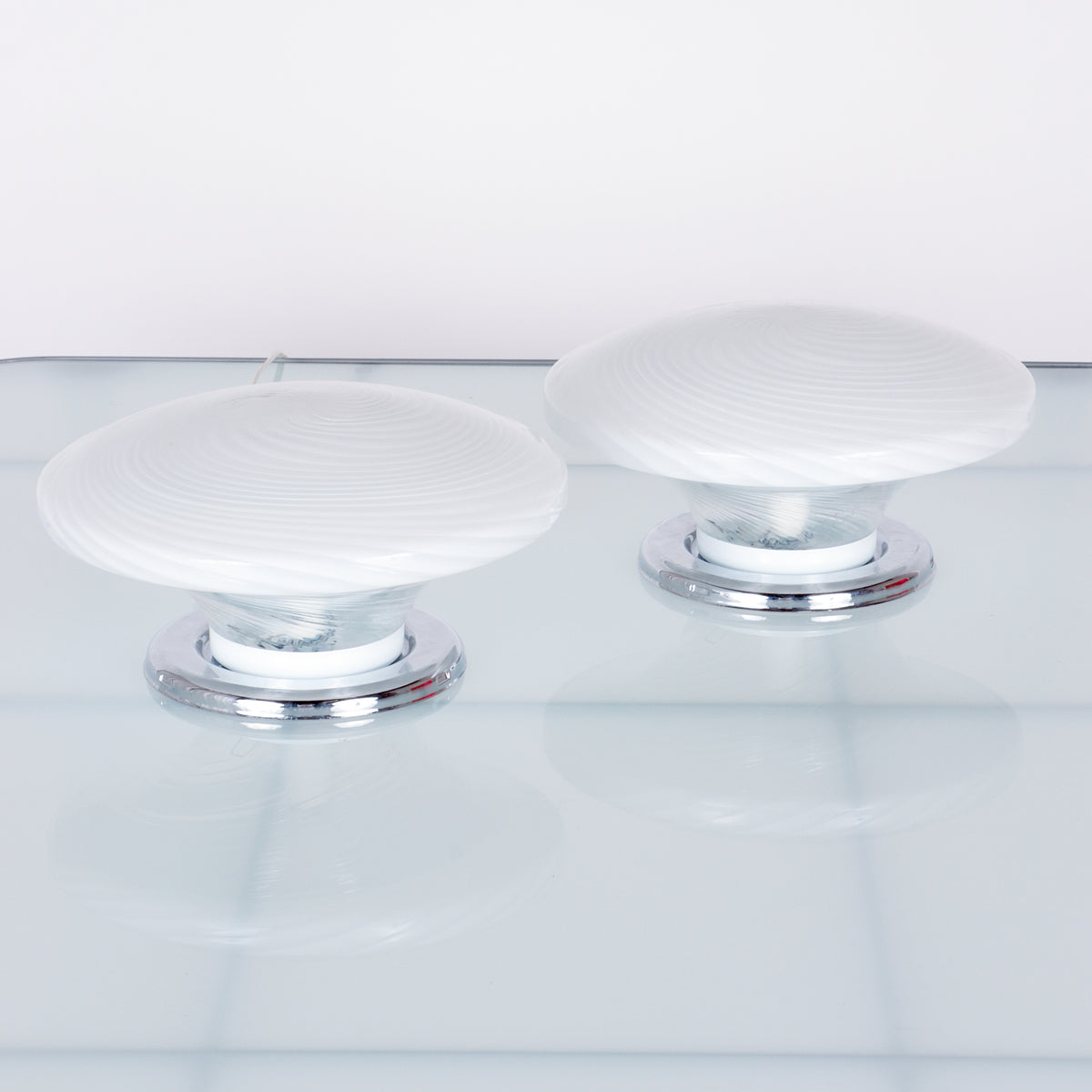 Pair of Italian Glass Table Lamps