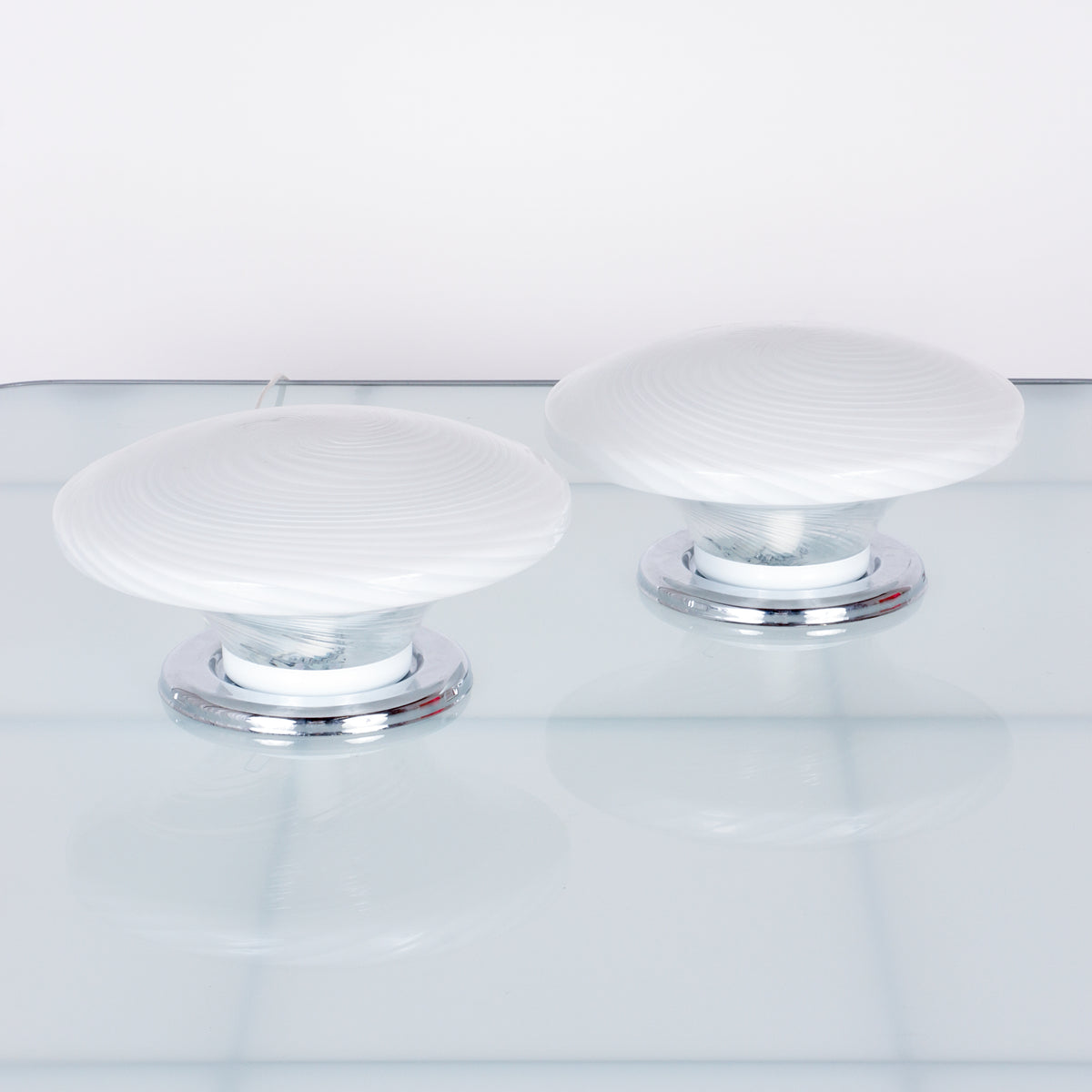 Pair of Italian Glass Table Lamps