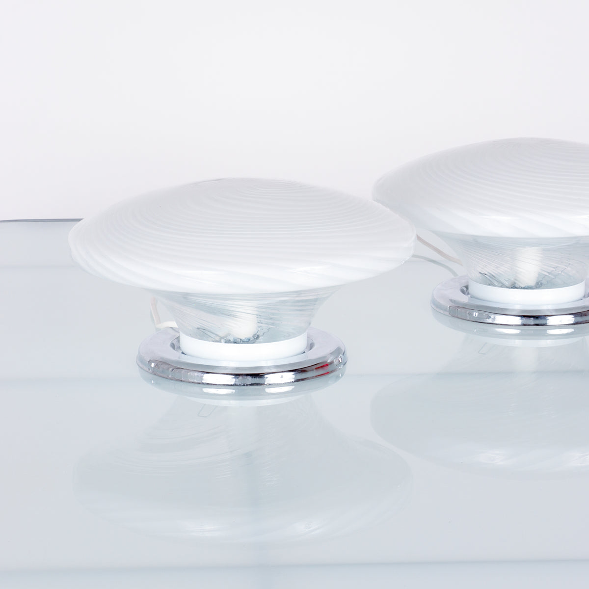 Pair of Italian Glass Table Lamps