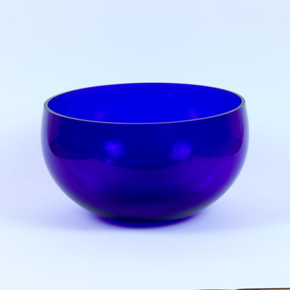 Large Vintage Cobalt Blue Glass Bowl