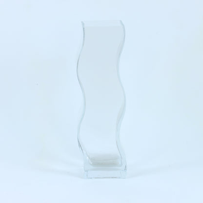 Large Postmodern Glass Squiggle Vase