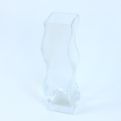 Large Postmodern Glass Squiggle Vase