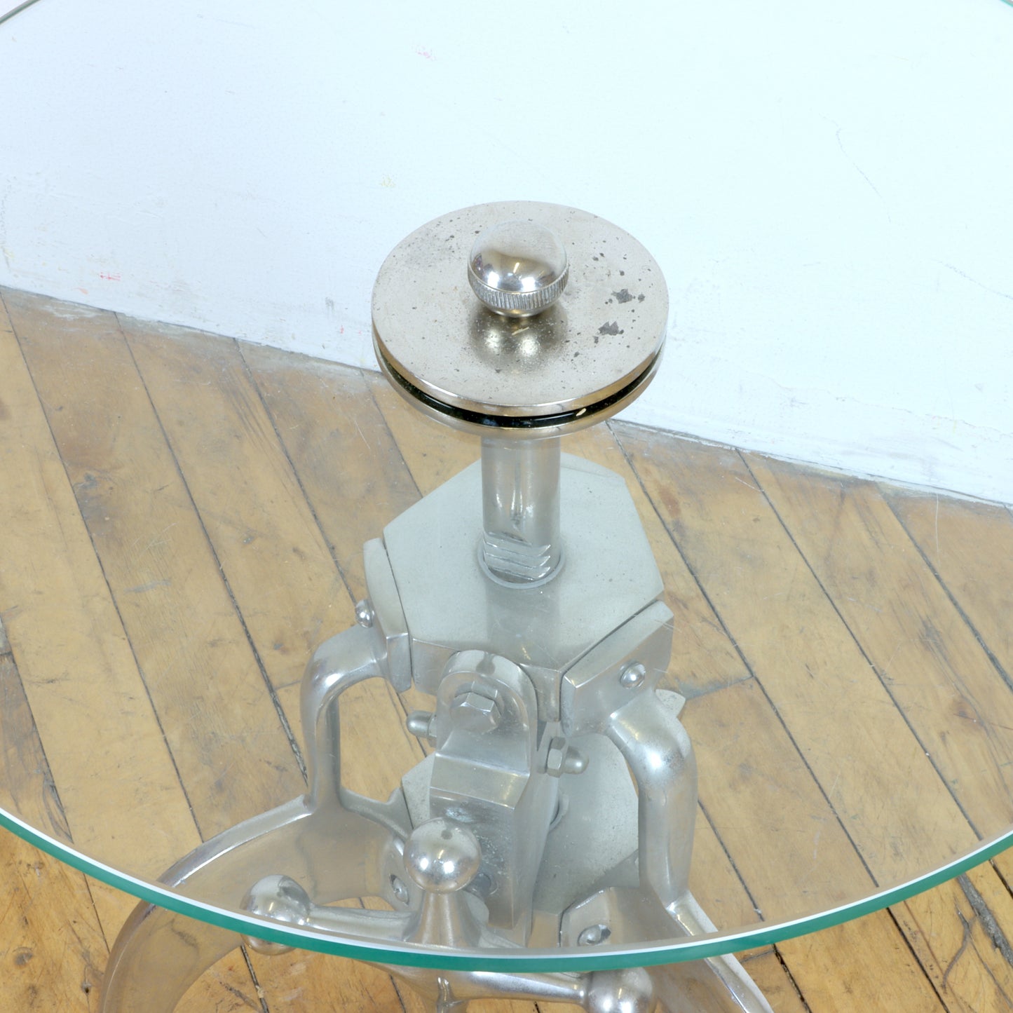 Industrial Adjustable Side Table
