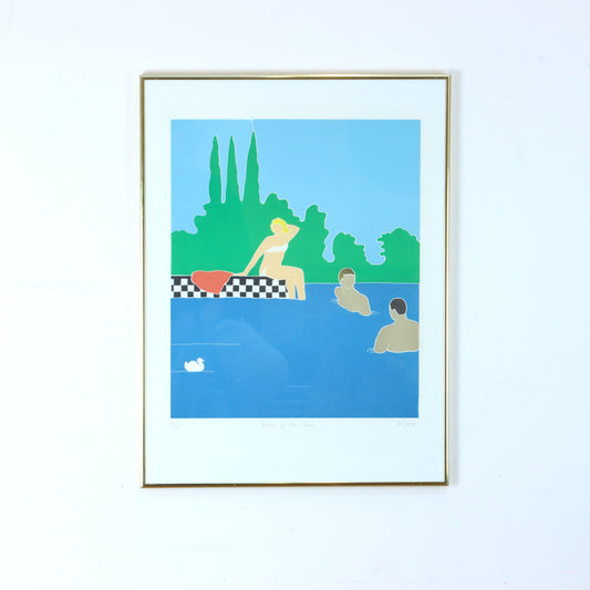 "Queen of the Pool" Relief Print By Thom de Jong