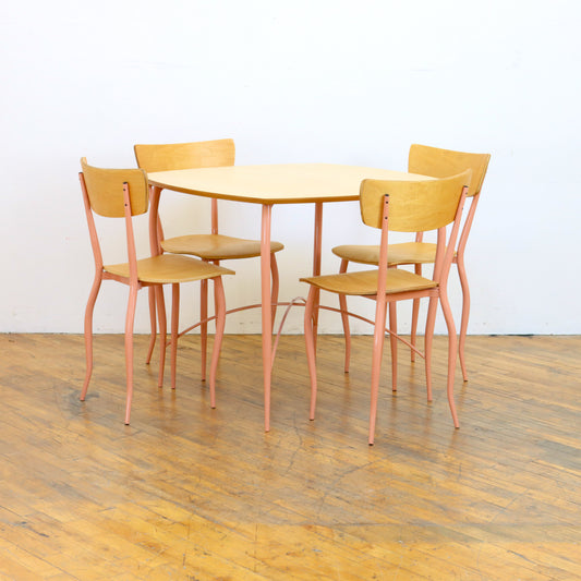 Squiggly Pink Vintage Dining Set