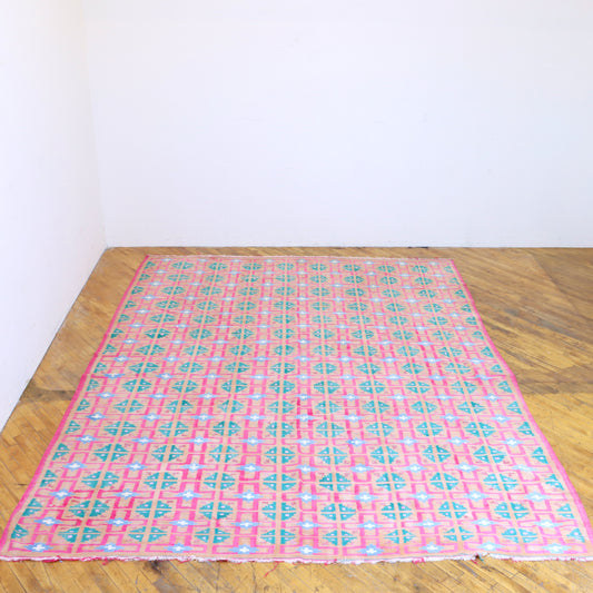 Large Vintage Flat Weave Rug