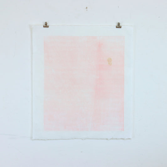 1990 Pink Relief Print by Joyce Dean