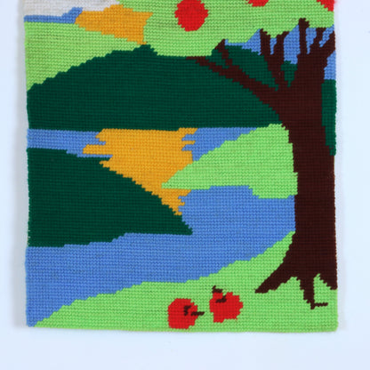 Vintage Needlepoint Landscape