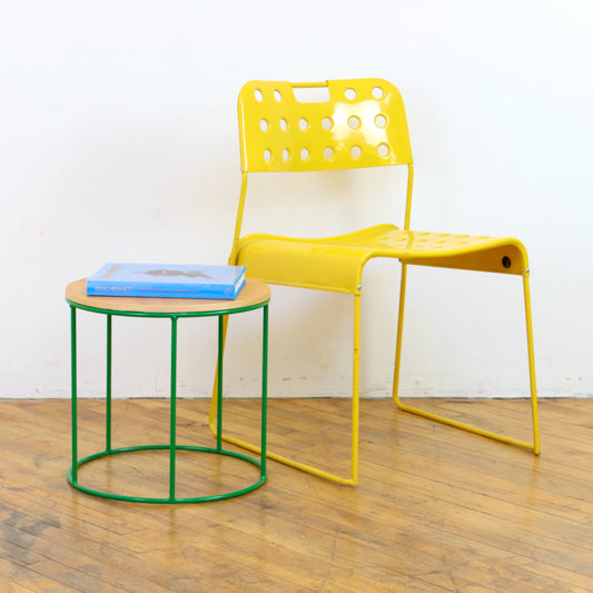 Green Wire Frame Stool or Side Table