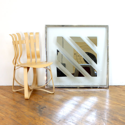 1970s Large Mirror Art